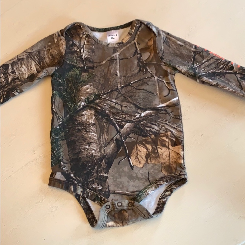Carhartt camo onesie 18 months